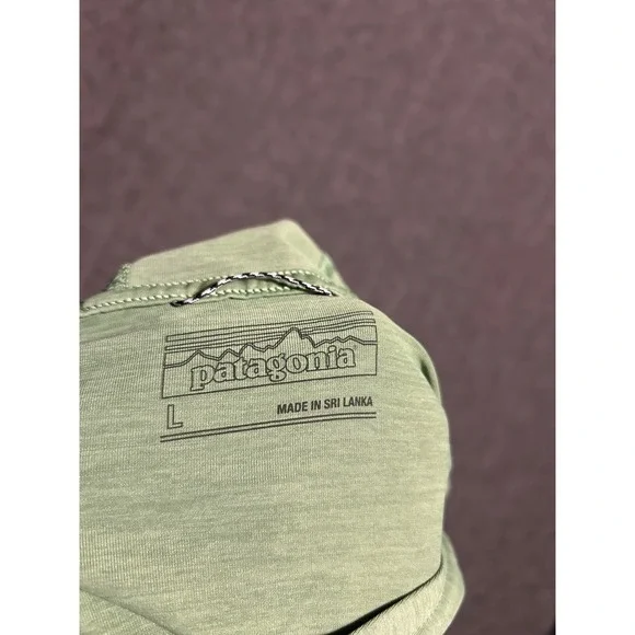 Patagonia hoodie pullover outdoors fishing green logo womens Large lightweight - Picture 4 of 7